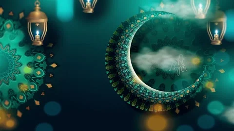 Ramadan greetings eid mubarak 4k Stock Footage 307907269
