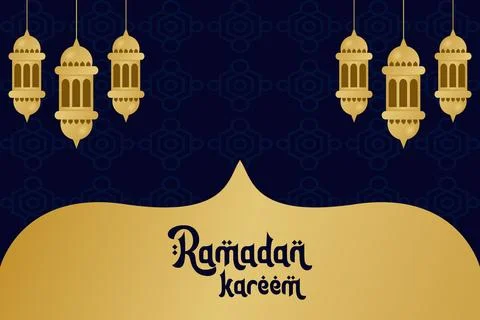 Ramadan hanging shiny lanterns Illustrazione stock