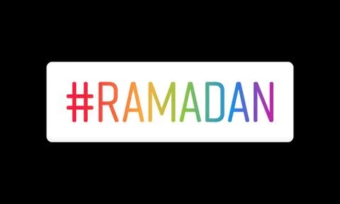 Ramadan hashtag Illustrazione stock