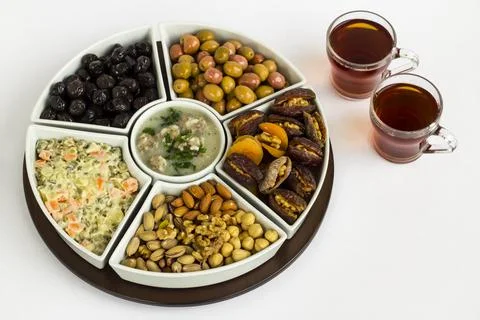 Ramadan iftar menu Stock Photos