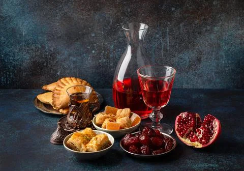 Ramadan Iftar sweets Stock Photos