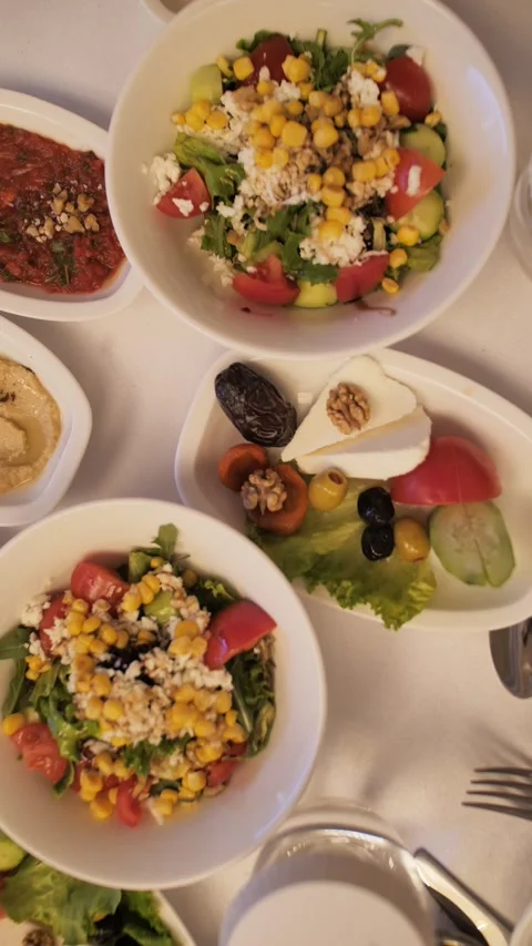 Ramadan Iftar Table with Dates and Traditional Dishes Stock Footage 305022361