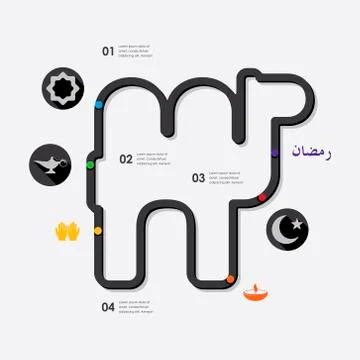 Ramadan infographic Stock Illustration
