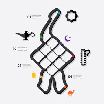 Ramadan infographic Stock Illustration