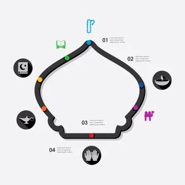 Ramadan infographic Stock Illustration
