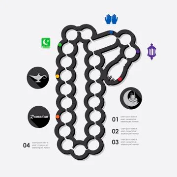 Ramadan infographic Stock Illustration