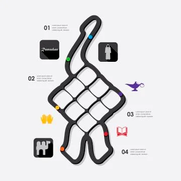 Ramadan infographic Stock Illustration