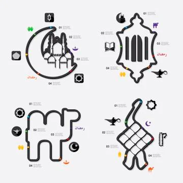 Ramadan infographic Stock Illustration