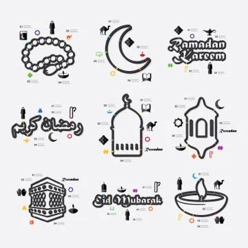 Ramadan infographic Stock Illustration