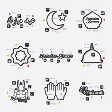 Ramadan infographic Stock Illustration
