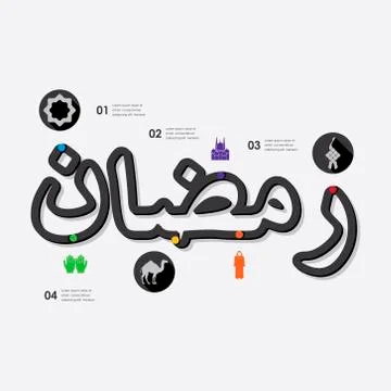 Ramadan infographic Stock Illustration