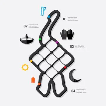 Ramadan infographic Stock Illustration