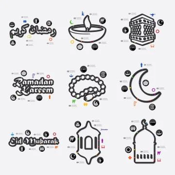 Ramadan infographic Stock Illustration