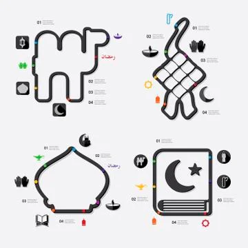 Ramadan infographic Stock Illustration