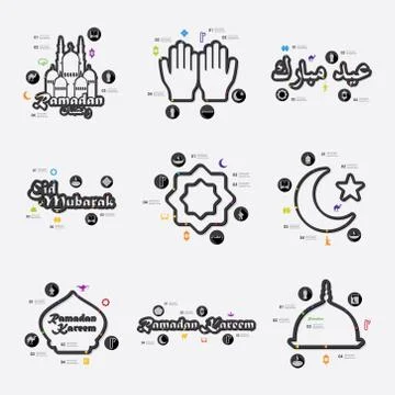 Ramadan infographic Stock Illustration