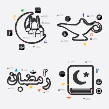 Ramadan infographic Stock Illustration