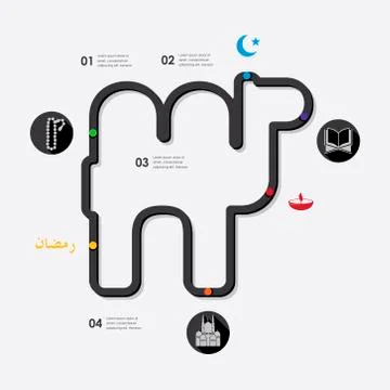 Ramadan infographic Stock Illustration