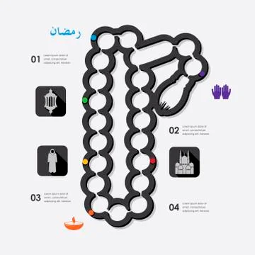 Ramadan infographic Stock Illustration
