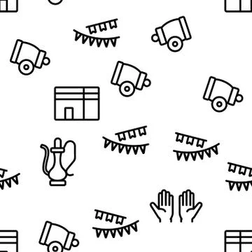 Ramadan Islam Vector Seamless Pattern イラスト素材