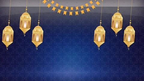 Ramadan Islamic background animation. Ramadan Kareem decorative lantern han.. Stock Footage 268090183
