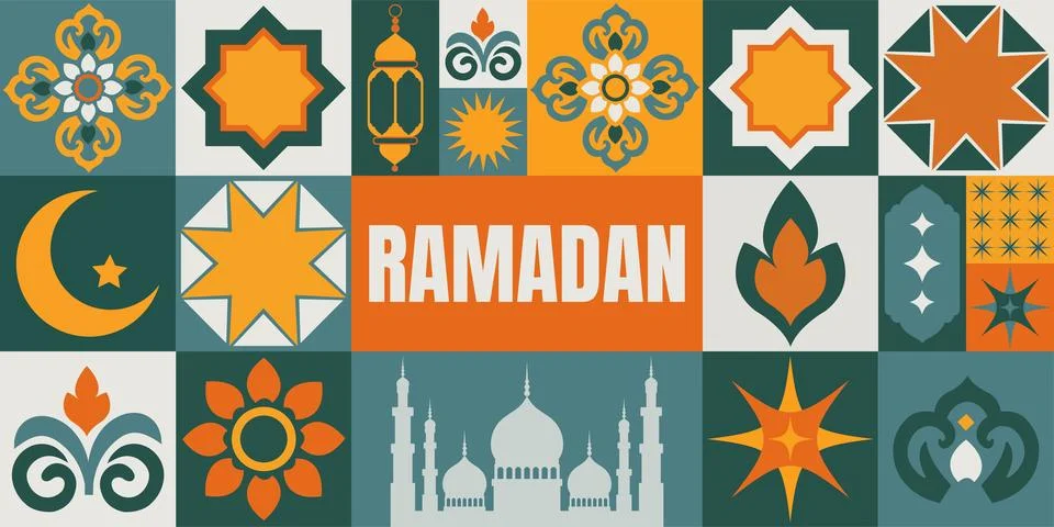 Ramadan. Islamic geometric pattern, card, background. Illustrazione stock