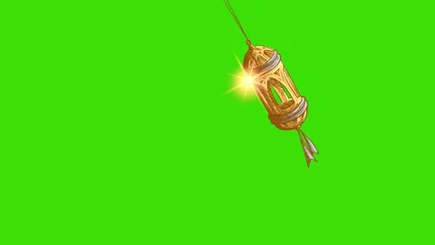 Ramadan Islamic lantern animation on a green screen Stock Footage 264840262