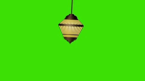 Ramadan Islamic lantern animation on a green screen Stock Footage 264841102