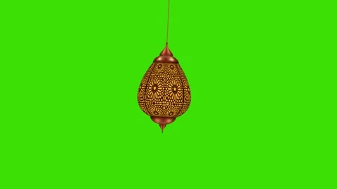 Ramadan Islamic lantern animation on a green screen. Vídeos de archivo 264841279