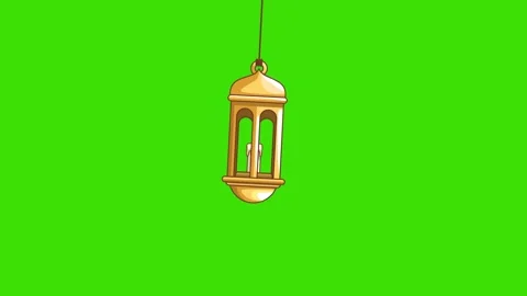 Ramadan Islamic lantern animation on a green screen Stock Footage 264841809