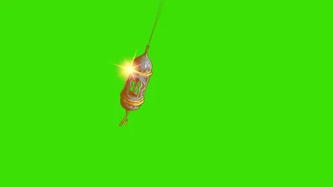 Ramadan Islamic lantern animation on a green screen Stock Footage 264842687