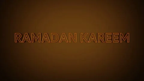Ramadan Kareem 3d text animation. 3d effect in gold color on elegant luxury Stock Footage 260856797