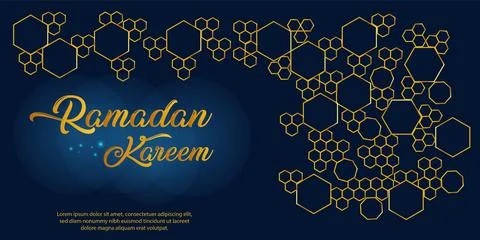 Ramadan kareem with abstract background. Suitable for poster, flyer, post Stock-Illustration