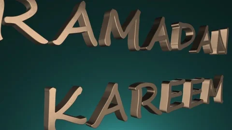 Ramadan Kareem animation text with gold color, simple and modern. Animated text Video stock 235389130