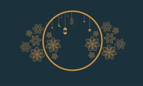 Ramadan kareem background banner vector set with luxury ornament ramadan ei.. Stock Illustration