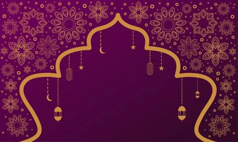Ramadan kareem background banner vector set with luxury ornament ramadan ei.. Stock Illustration