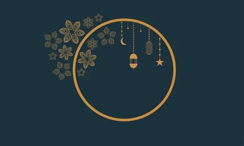 Ramadan kareem background banner vector set with luxury ornament ramadan ei.. Stock Illustration