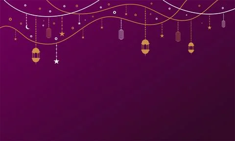 Ramadan kareem background banner vector set with luxury ornament ramadan ei.. Stock Illustration