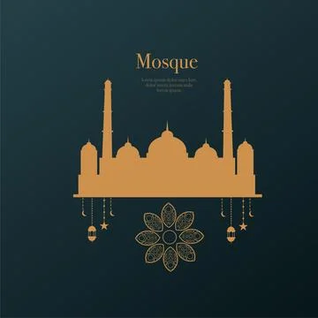 Ramadan kareem background banner vector set with luxury ornament ramadan ei.. Illustrazione stock