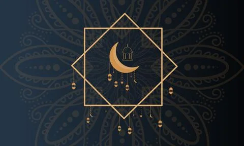 Ramadan kareem background banner vector set with luxury ornament ramadan ei.. Illustrazione stock