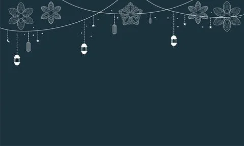 Ramadan kareem background banner vector set with luxury ornament ramadan ei.. Stock Illustration
