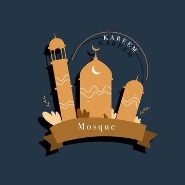 Ramadan kareem background banner vector set with luxury ornament ramadan ei.. Stock Illustration