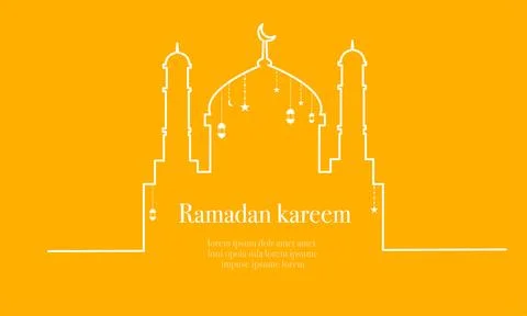 Ramadan kareem background banner vector set with luxury ornament ramadan ei.. Illustrazione stock