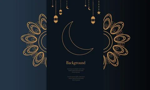 Ramadan kareem background banner vector set with luxury ornament ramadan ei.. Stock Illustration