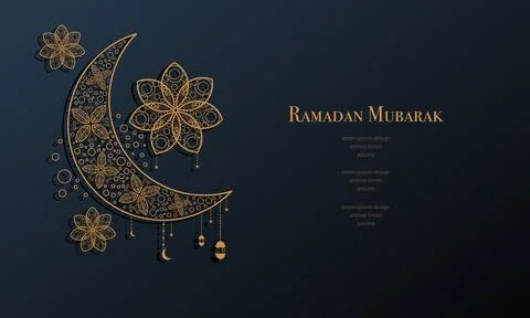 Ramadan kareem background banner vector set with luxury ornament ramadan ei.. Illustrazione stock