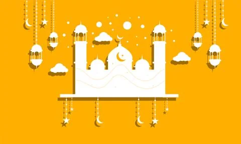 Ramadan kareem background banner vector set with luxury ornament ramadan ei.. Stock-Illustration