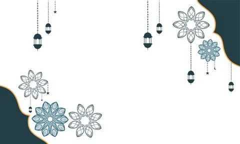 Ramadan kareem background banner vector set with luxury ornament ramadan ei.. Illustrazione stock