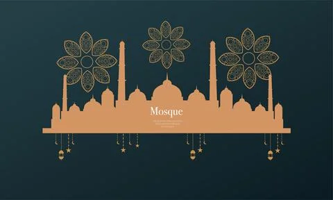 Ramadan kareem background banner vector set with luxury ornament ramadan ei.. Stock-Illustration