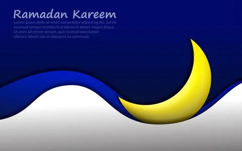 Ramadan kareem background flat design. Vector Illustration. Stock Illustration
