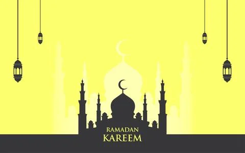 Ramadan kareem background flat design. Vector Illustration. Stock Illustration