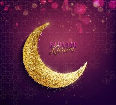 Ramadan kareem background islamic crescent Stock Illustration